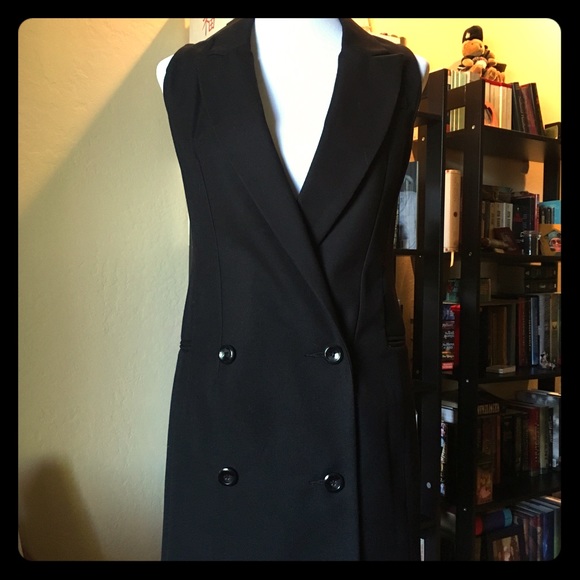Marks Spencer Sleeveless Black Blazer 